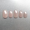 [Self-made] Glazed Powder Nail - Coffin Egg Tips / [자체제작]