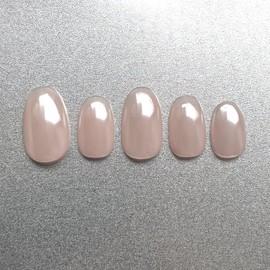 [Self-made] Glazed Powder Nail  - Coffin Egg Tips / [자체제작] 글레이즈드 파우더 Nail  - 코핀에그 팁