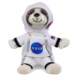 DolliBu St. Bernard Dog Astronaut Plush Toy - Pet Life Astronaut Stuffed Animal with Space Helmet and NASA Astronaut Suit, Spaceman Doll Decor for Girls and Boys with Personalization - 8 Inch