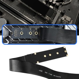 eMagTech NGFF M-Key NVME Stecker auf Buchse PCI-E 4.0 Verlängerungskabel für Motherboard SSD 2230 2242 2260 2280 30 cm (90 Grad)