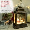 Alpine Corporation Santa Sleigh and Reindeer Snowglobe with LED and