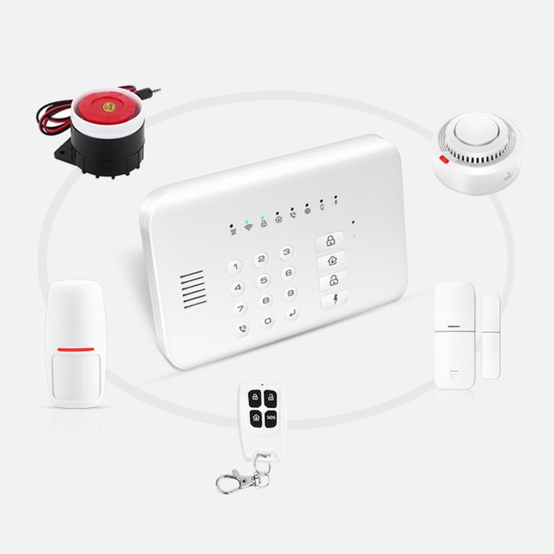 Security Alarm System Kit Auto Dial GSM+WiFi Home Security Wireless