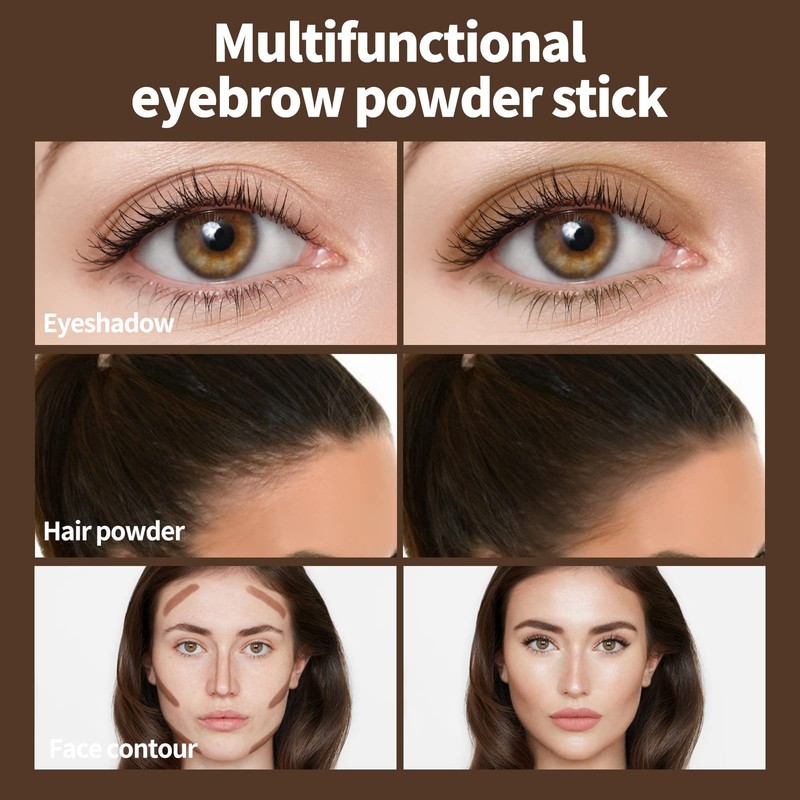 Boobeen Eyebrow Stamp, Eyebrow Stamp Stencil Shaping Kit, Eyebrow Filler