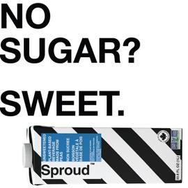 SPROUD Dairy Free Milk UNSWEETENED Flavor, Vegan Milk with Plant-Based Pea Protein, Shelf Stable Non-GMO, 1 Liter (Pack of 6)
