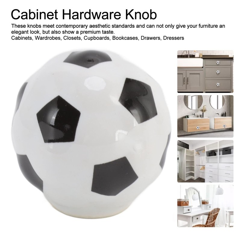 3 Set Football Cabinet Knobs Ball Sports Theme Single Hole