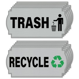 Anobell 10 Pack Recycle Trash Magnets 6"×3" No Adhesive Residue Waterproof