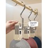 Brostown 10/30/50Pcs Space-Saving Clothespin, Upgrade Double Head Clamp Dipped Hanger