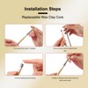 DANNEASY Rhinestone Picker Tool, Metal Diamond Art Pens Refillable Wax