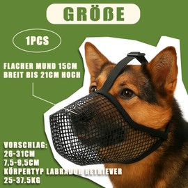 Maulkorb für Große Hunde, Maulkorb Hund, Atmungsaktive Verstellbare Haustier Maske für Hundetraining, Anti Fress Maulkorb Hund, Hundemaske zur Verhinderung von Bissen und Lecken