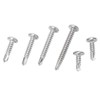 200PCS Round Head Cross Screws 304 Stainless Steel Self Drilling