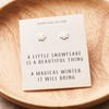 Philip Jones Sterling Silver Snowflake Quote Earrings