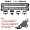 2x16.8 Inch Auto Interior Safety Lights 32LED 26 Flash Patterns