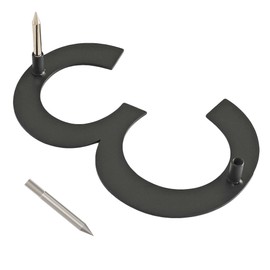 Ywonoby House Numbers - Large Brushed Stainless Steel House Numbers, Door Numbers, Address Plaque -Modern Floating Black Grey House Numbers-10 Inch 254mm Height-Arial Number 3