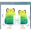 Drawstring Backpack Bag with Front Pocket Waterproof Oxford Cloth, Lightweight