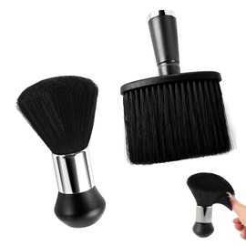 2 Piece Neck Brush Set Soft Barber Neck Duster with Plastic Handle Hairdresser Neck Brush for Cleaning Broken Hair on the Neck