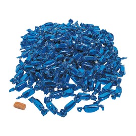 Fun Express - Navy Foil Wrapped Caramels (2lbs) for Wedding - Edibles - Soft & Chewy Candy - Caramel & Licorice & Candy Corn - Wedding - 189 Pieces