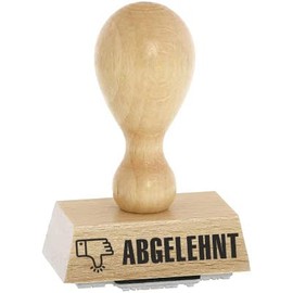 Kaufhaus2010 Office Stamp / Warehouse Text - Rejected - Beech Wood Stamp - Warehouse Text Stamp for Labelling Documents 4 cm Long