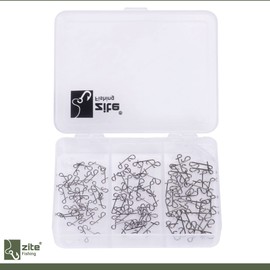 Zite Fishing Knotless Connector Set Fishing | 90 Pieces No-Knot Connector in Box | Sizes S, M, L | Line Connector as Fishing Accessories