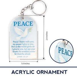 Peace - New beginnings gifts for women, retirement gifts for women, going away gift, cute keychains, farewell gift for coworkers, congratulations, divorce, new job, coworker leaving, good lucks
