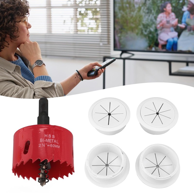 TV Wire Hider for Wall 2‑3/8in 60mm Hole Cord Hider