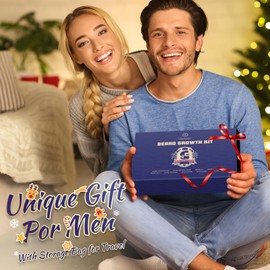 Upgraded Beard Grooming Kit for Men, 10 in 1 Beard Growth Care Set W/Beard Shampoo, Beard Oil, 2 Beard Growth Serum, Beard Balm, Beard Brush, Comb, Scissores with Storage Bag, Christmas Gifts for Men