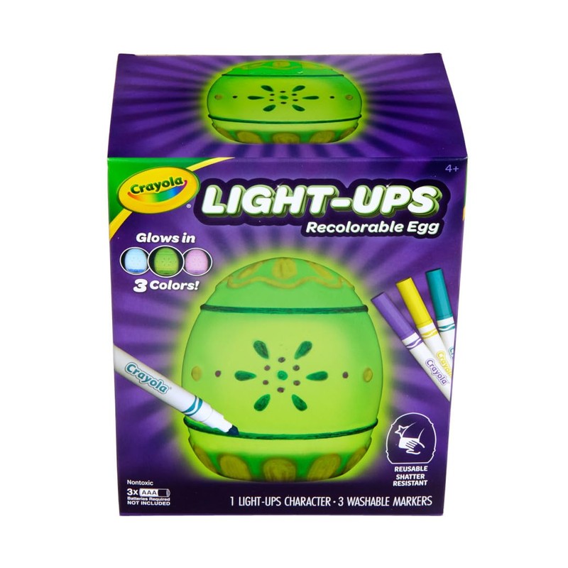 Crayola Light-Ups - Egg, Recolorable Light Up Egg, Easter Craft