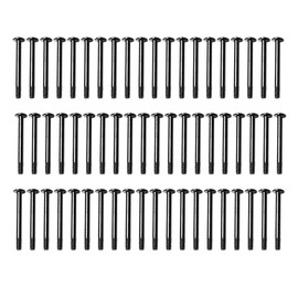 60pcs Fan Mounting Screw Radiator Water-Cooled Exhaust Fixing Black Long Screw,6-32x35mm
