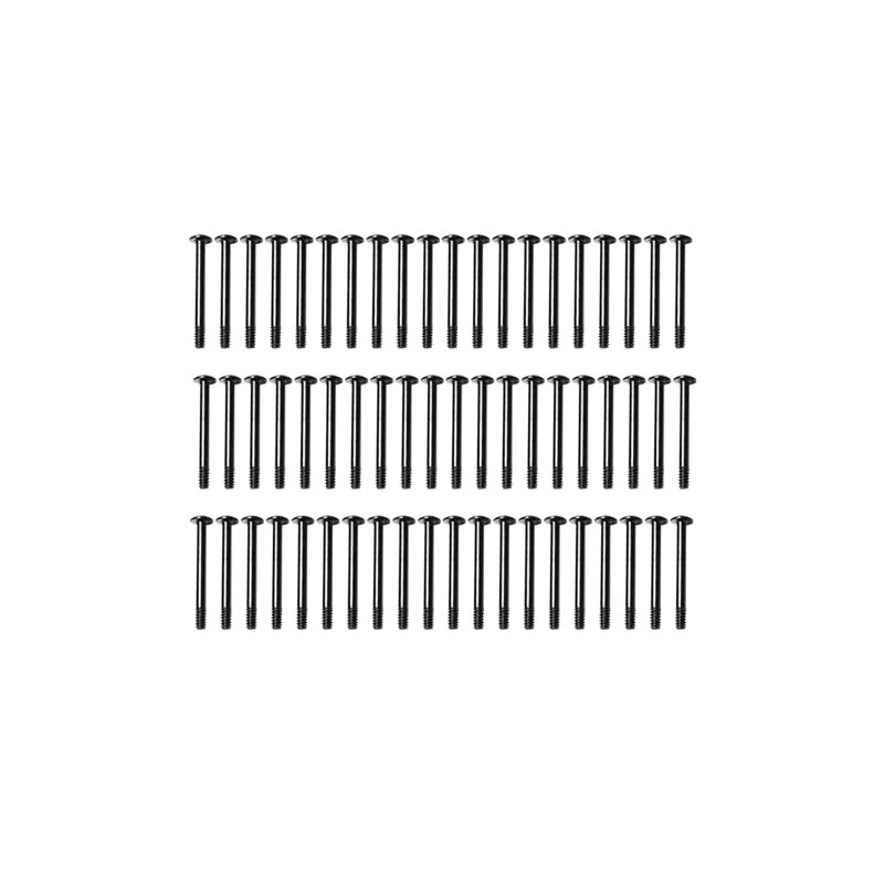 60pcs Fan Mounting Screw Radiator Water-Cooled Exhaust Fixing Black Long