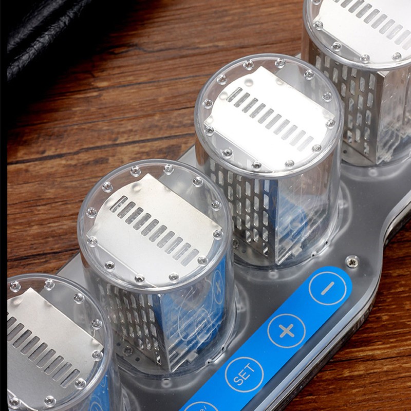 RGB Tube Clock LED Table Clock 24 Hour USB Powered