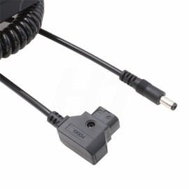 Camera Monitor D-tap DC Barrel 5.5 * 2.5mm Coiled Power Cable for Blackmagic BMCC DSLR