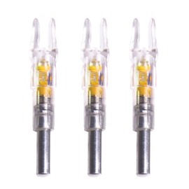 3PCS Lighted Arrow Nocks PC LED Lighted Archery Hunting Shooting Practice Nocks for Arrow Shaft with 6.2mm 6.25mm Inner Diameter Yellow