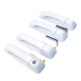 XQSMWF 4 Pcs Front & Rear Door Handle Set Bright White Compatible with Dodge Ram 1500 2500 3500 2012-2018 Replace 1GH21GW7AF 1GH18GW7AD