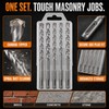 5-Piece SDS Plus Carbide Masonry Drill Bit Set, 160mm