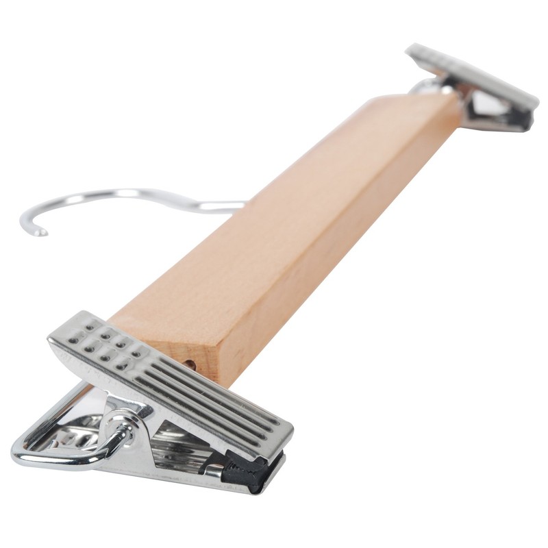 LOHAS Home 10-Pack Natural Finish Wooden Pant Skirt Hangers with