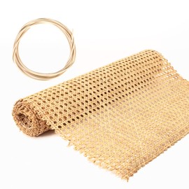 18" Width Cane Webbing Rattan Webbing 3.3Ft Natural Rattan Caning Material for Cabinet,Chair,Dresser, Furnitur,with 3/7.5" Groove Chair Caning