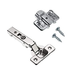 Rok Titus Kitchen Cabinet Hinge with 0mm Mounting Plate 110 Degree Frameless Euro Full Overlay-FL0 Concealed T45S0M110 + TCCA0MMP Kit European Made (2, Full Overlay-FL0)