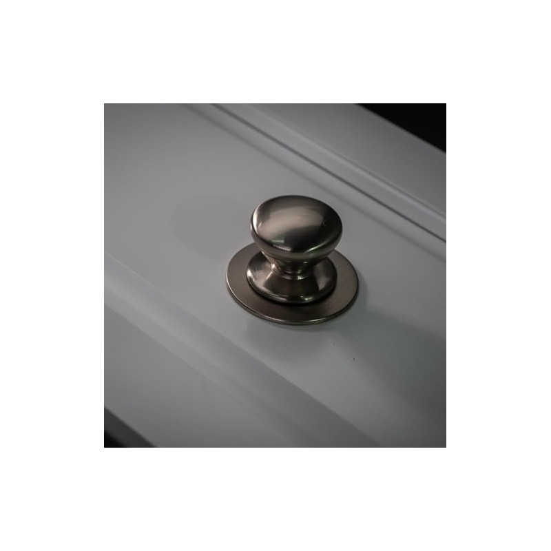 trust4care 4-Pack Thick Brushed Satin Nickel Backplate for Cabinet Knobs,
