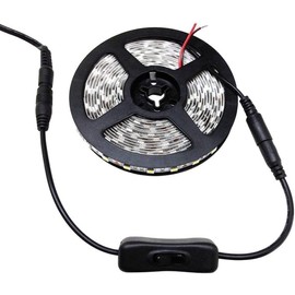 CABLEPELADO DC Power Cable with Switch | Cable for LED Strip with Switch | Compatible with CCTV, DVR, LED Strips, Routers, Displays, Sensors, Alexa | DC 5.5 x 2.1 mm | Black | 30 cm