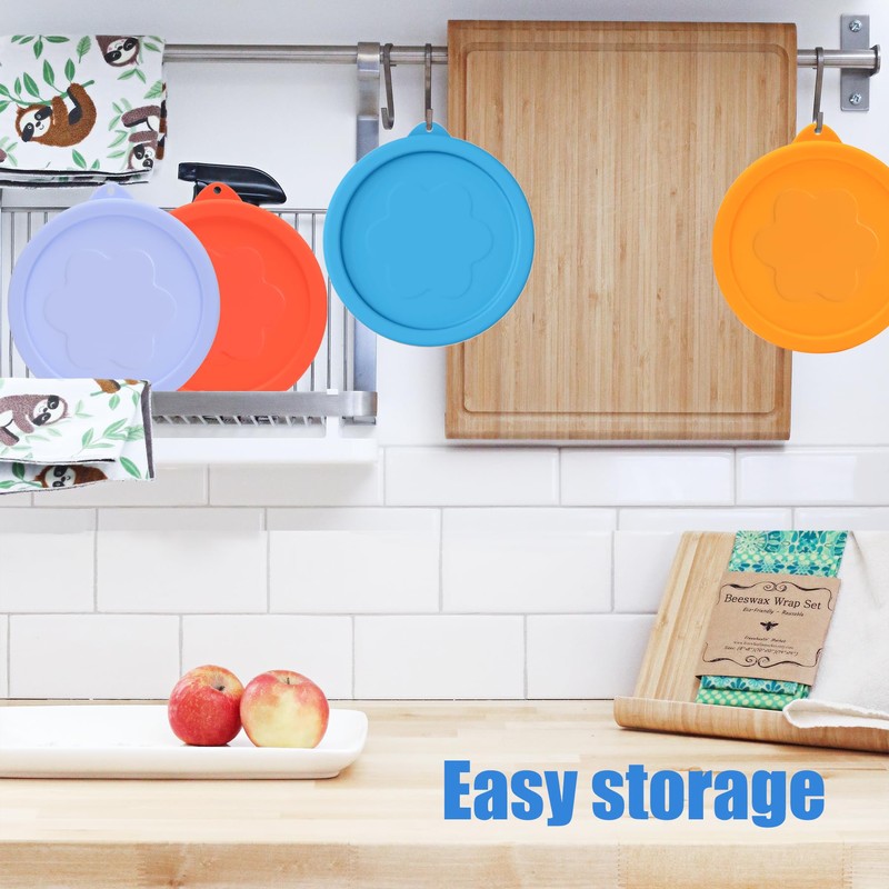 VIOTIIN 2 Cup Silicone Replacement Lids Storage Cover for Pyrex