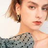 REELMAR 4 Pairs Triangle Earrings for Women Geometric Ear Jacket