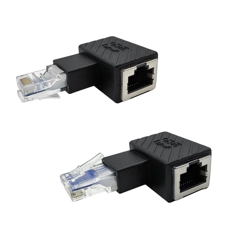 iYueMps RJ45 Ethernet Adapter, 2Pack Cat5 Cat5e RJ45 Male to