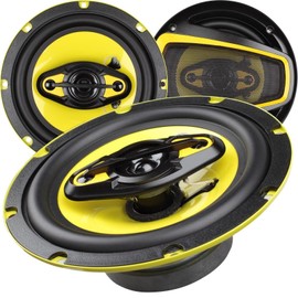 AUDIOTEK Audio 1300W 6.5-Inch 4-Way Car Audio Coaxial Speakers System - 2 Pairs