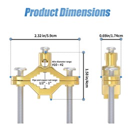 LUBIYACK 4PCS Non-standard grounding clamp, 1/2-1 conduit fitting, for connecting ground wires to water pipes and steel pipes, conduit accessories