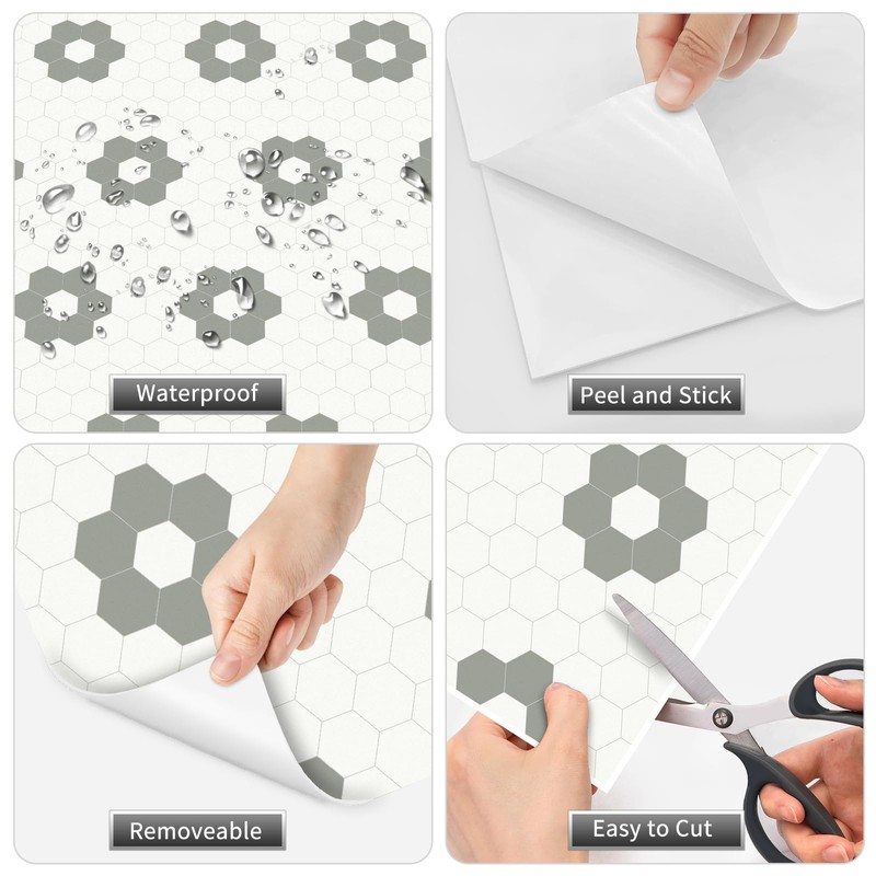 MORCART Peel and Stick Floor Tile, Vinyl Flooring Waterproof, DIY