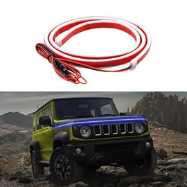 59 Inch Car Hood Light Strip, Flexible Daytime LED Running Light, Waterproof Auto LED Strip Light with Dynamic Scan Start-up Effect, Universal Car Exterior Decor Hood Strip Light for Vehicles (Blue)