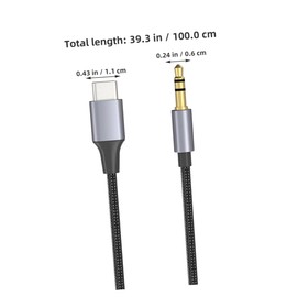 TEHAUX Type C to Audio Cable Stereo Conversion Connector for Headphones Speakers and Car Audio Broad Compatibility for Enhanced Sound Quality