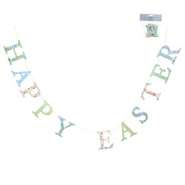 Gisela Graham Pastel Flowers Happy Easter Garland