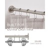 Crkmire Corner Shower Curtain Rod, Brushed Nickel [24"-53"] x [24"-53"]