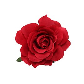 Rose Brooch Pins with Red Floral Hair Clips and Headpiece - Large Hair Accessories for Women, Girls, Bride, Wedding