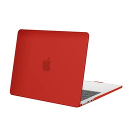 MOSISO Compatible with MacBook Air 13.6 inch Case 2024 2023 2022 Release M3 A3113 M2 A2681 Touch ID, Protective Plastic Hard Shell Cover Compatible for MacBook Air 13 inch Case M2 M3, Red